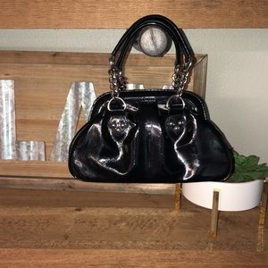 Black glossy express Mina bag
